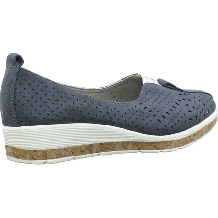 Granatowe półbuty damskie wsuwane Jezzi