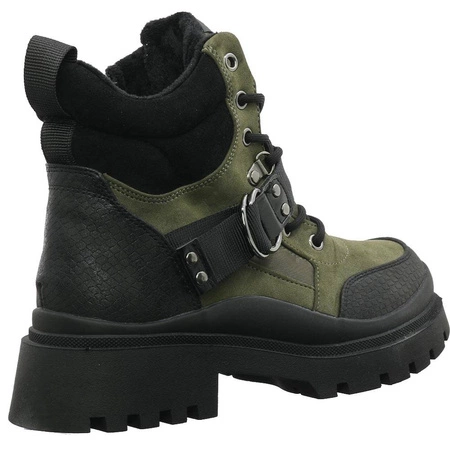 Modne botki damskie w tym sezonie khaki Jezzi