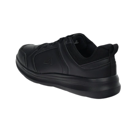 Czarne oddychające adidasy męskie licowe z profilowaną wkładką American Club