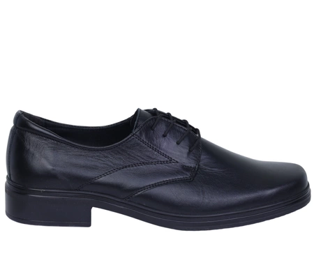 Męskie półbuty garniturowe skórzane komfortowe Łukbut