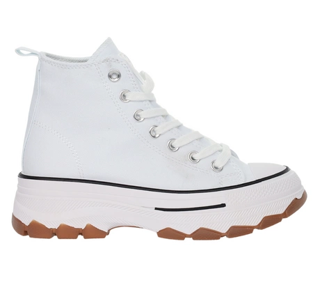 Wysokie białe trampki damskie na platformie adidasy NEWS