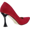Czerwone czółenka damskie na obcasie kielichowym Massimo Lucchesi