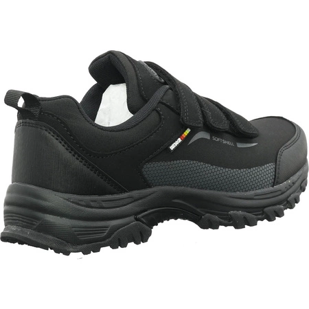 Czarne buty męskie/ chłopięce softshell na rzepy American Club