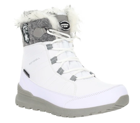 Białe śniegowce damskie niskie SOFTSHELL American Club