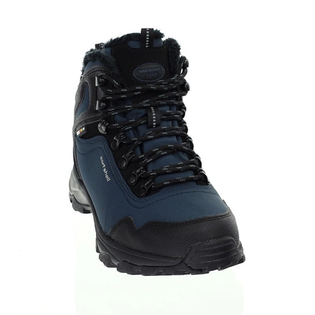 Granatowe trzewiki męskie z membraną śniegowce American Club
