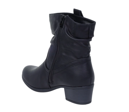 Komfortowe botki damskie zimowe na niskim obcasie UNISOFT