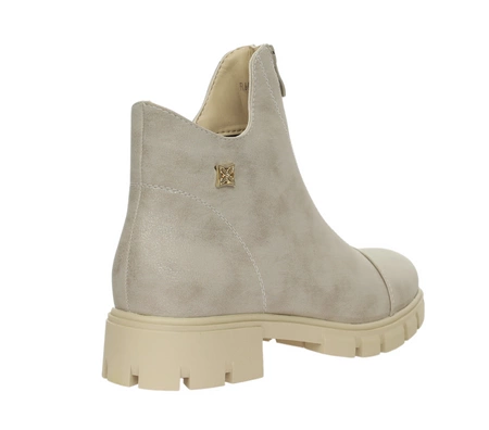 Sportowo- eleganckie botki zimowe damskie buty na traperowej podeszwie Jezzi