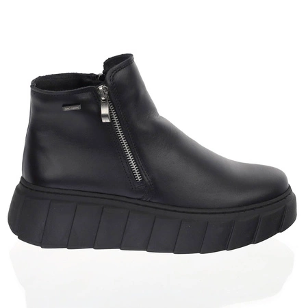 Modne półbuty damskie zimowe ze skóry naturalnej Polskie Gino Fabiani