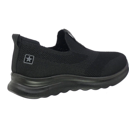 Czarne półbuty damskie sportowe i komfortowe NEWS