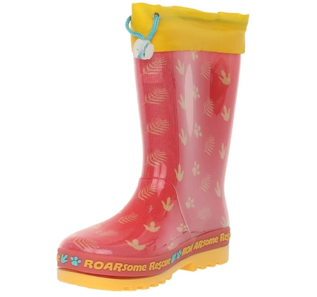 Kalosze dla dziewczynki gumowce wysokie ze ściągaczem American Club