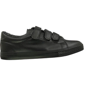 Całe czarne trampki adidasy skórzane na rzepy NEWS