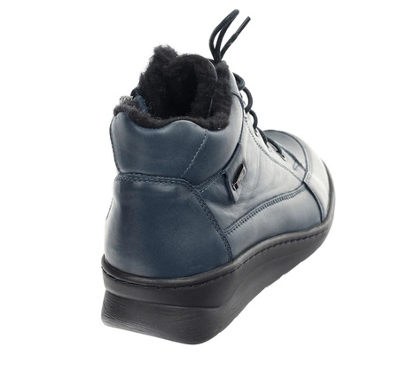 Skórzane trzewiki damskie buty zimowe komfortowe Helios model 553