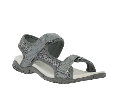 Szare sportowe sandały damskie ze skórzana wkładką American Club