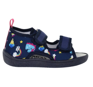 Buciki/sandałki dla dziewczynki z usztywnianą piętą na rzepy American Club