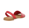 Czerwone skórzane sandały damskie płaskie El Pimpi - Made in Spain