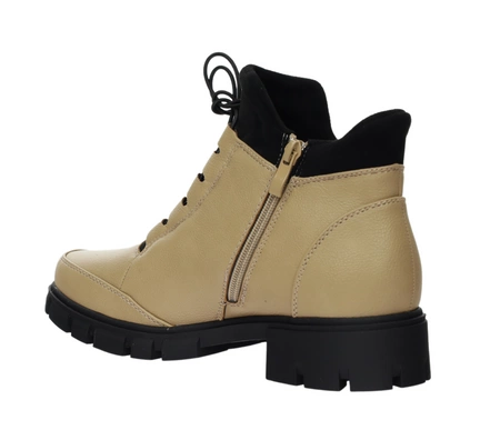 Damskie zimowe traperki buty trekkingowe z eko skóry Jezzi