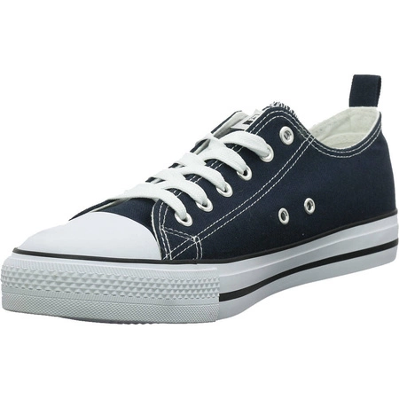 Granatowe trampki szkolne na białej podeszwie American Club