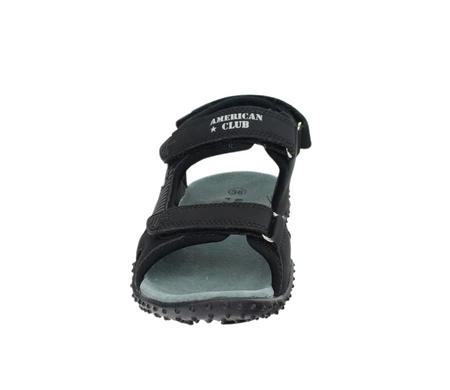 Sportowe sandały chłopięce na rzepy ze skórzaną wkładką American Club