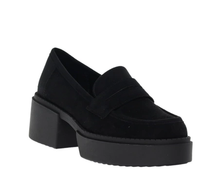 Modne półbuty damskie mokasyny na grubej podeszwie platformie VINCEZA