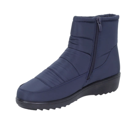 Ciepłe i eleganckie botki zimowe damskie na zamek śniegowce UNISOFT