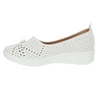 Ażurowe białe czółenka damskie wsuwane półbuty Jezzi Comfort