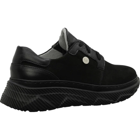 Sneakersy skórzane czarne damskie Gino Fabiani