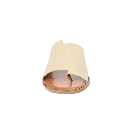 Złote klapki japonki damskie eleganckie Jezzi