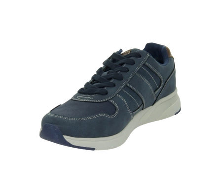 Granatowe buty męskie sportowe adidasy na zamek i sznurowadła