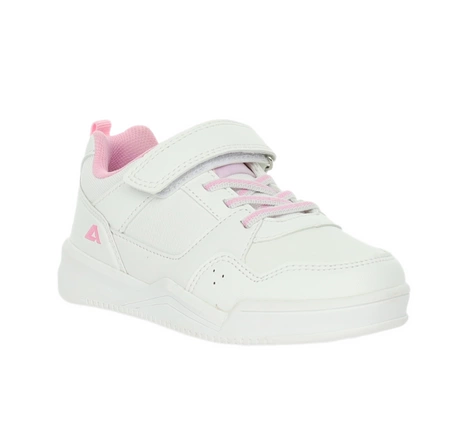 Białe adidasy z eko skóry dziecięce na rzep American Club
