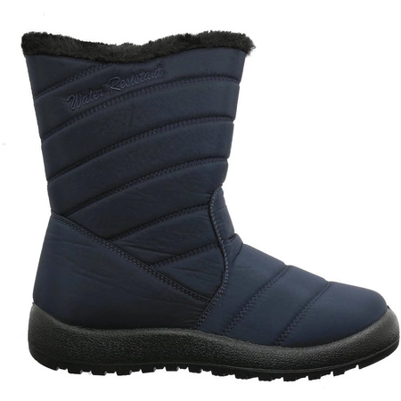 Damskie śniegowce granatowe wysokie wodoodporne Jezzi