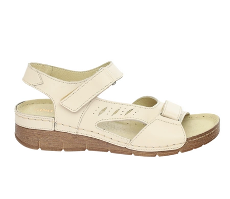 Eleganckie i wygodne sandały damskie ze skóry naturalnej na komfortowej podeszwie Gino Fabiani