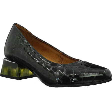 Eleganckie czółenka damskie skórzane obcas kaczuszka Gino Fabiani