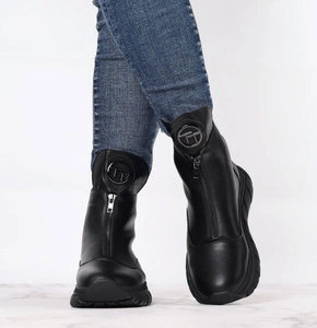 Czarne adidasy damskie botki sportowe Jezzi