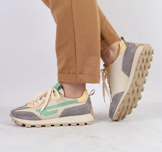 Skórzane kolorowe adidasy damskie modne kauczukowe MODO