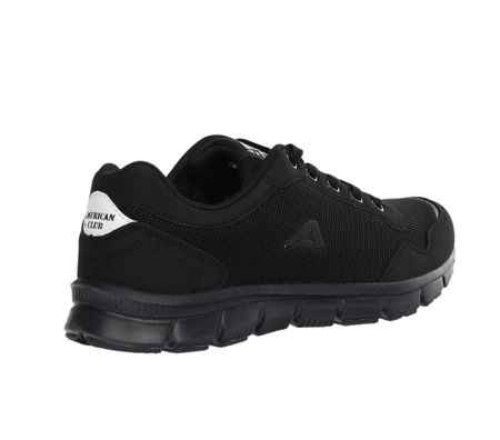 Wygodne adidasy męskie czarne oddychające z profilowaną wkładką American Club