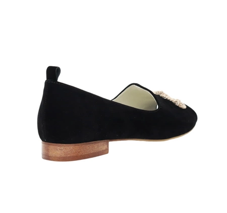 Czarne eleganckie baleriny z odkrytymi palcami od Azali