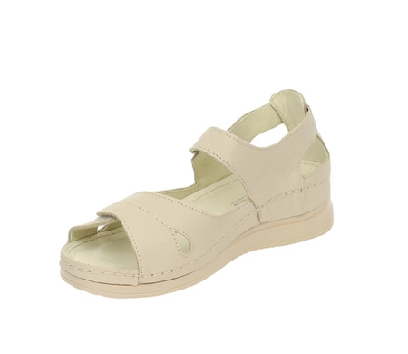 Eleganckie i komfortowe sandały damskie płaskie ze skóry naturalne z zakrytą piętą HELIOS