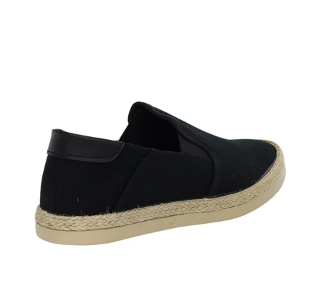 Czarne męskie tenisówki trampki wsuwane slip-on NEWS