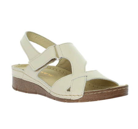 Eleganckie i komfortowe sandały damskie szyte ze skóry naturalnej Gino Fabiani - Produkt Polski