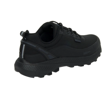 Czarne półbuty męskie sportowe nieprzemakalne buty rowerowe z odblaskami Mc Braun