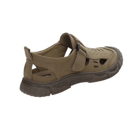 Oddychające półbuty męskie na lato sandały zabudowane American Club