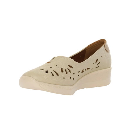 Wygodne czółenka damskie płaskie ze skórzaną wkładką Jezzi