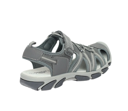 Zabudowane sandały chłopięce sportowe górskie z gumowy czubkiem American Club