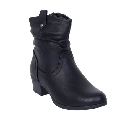 Komfortowe botki damskie zimowe na niskim obcasie UNISOFT