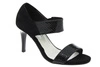 Czarne sandały damskie na szpilce z zakrytą piętą Jezzi