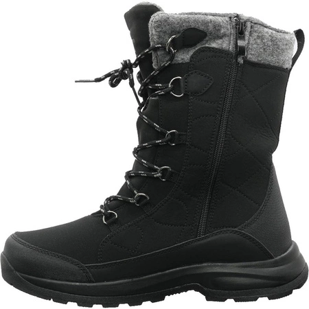 Wysokie śniegowce z membraną wodoodporną botki płaskie DK