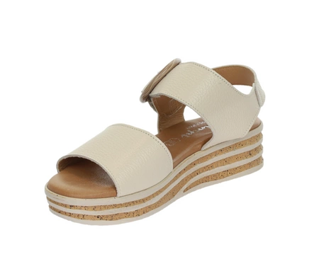 Skórzane sandały damskie na platformie Hiszpańskie El Pimpi