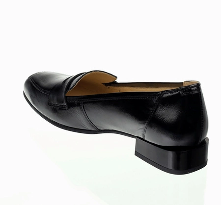 Eleganckie półbuty damskie lakierowane lordsy skórzane Gino Fabiani