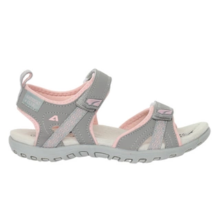 Szare sandały dziecięce na rzepy ze skórzaną wkładką American Club