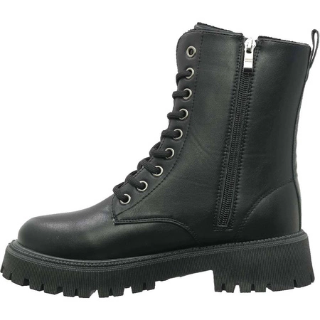 Czarne trzewiki damskie glany workery NEWS